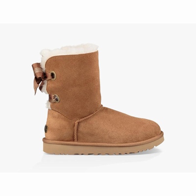 Botas UGG Customizable Bailey Bow Short Mulher Marrom | PT-QAGYR